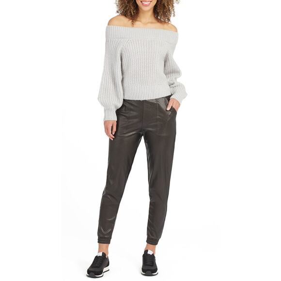 SPANX Faux Leather Leather-Like Jogger Joggers Pants, Size Small - Picture 4 of 12